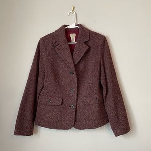 L.L. Bean Women's Burgundy Blazer